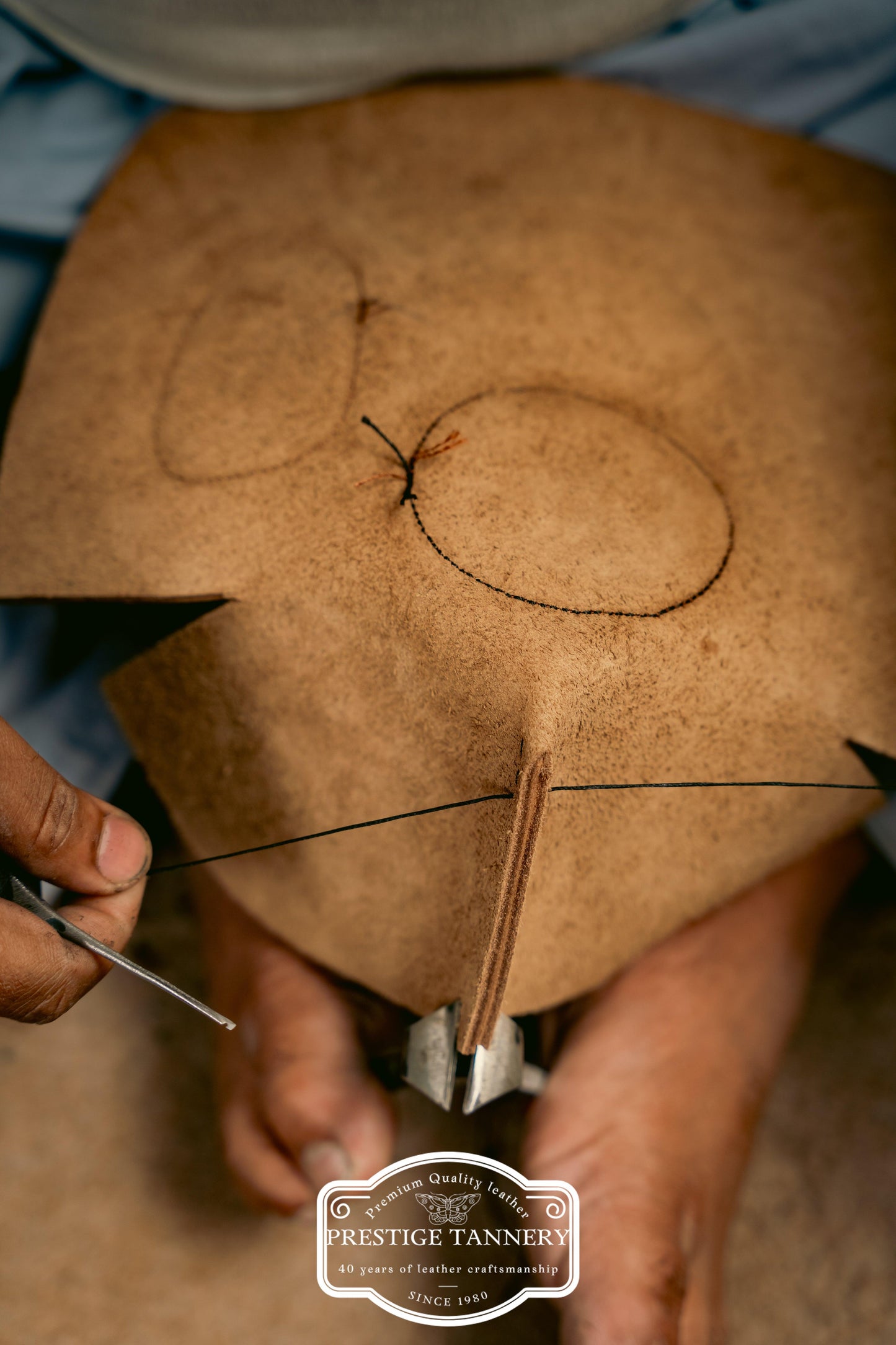 Classic Brown Leather Knee Guards - Monogrammed
