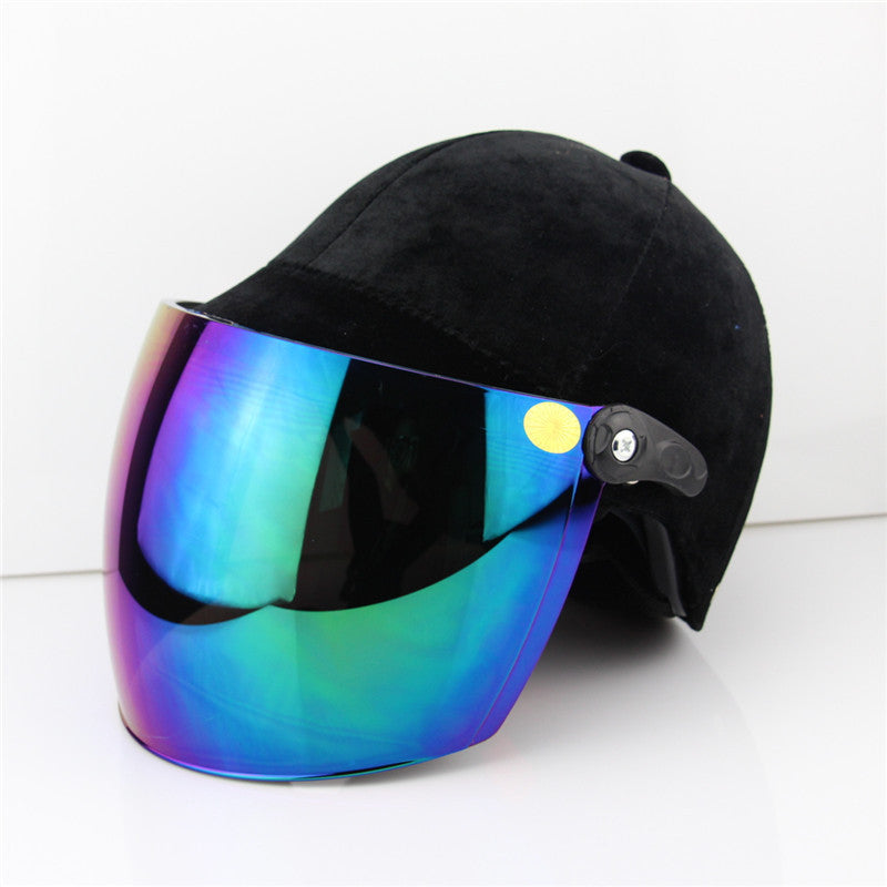 Equestrian Riding Helmet - Unisex Black Suede Safety Headgear