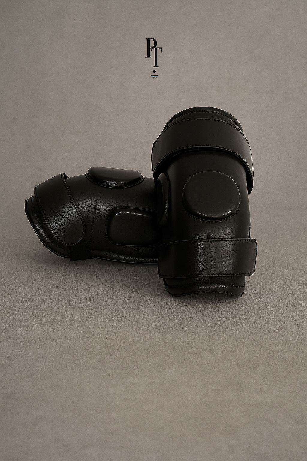 Signature Leather Black Knee Guards