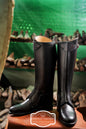 Classic Leather Riding Boots - Black Leather Boots Handmade Excellence For Men