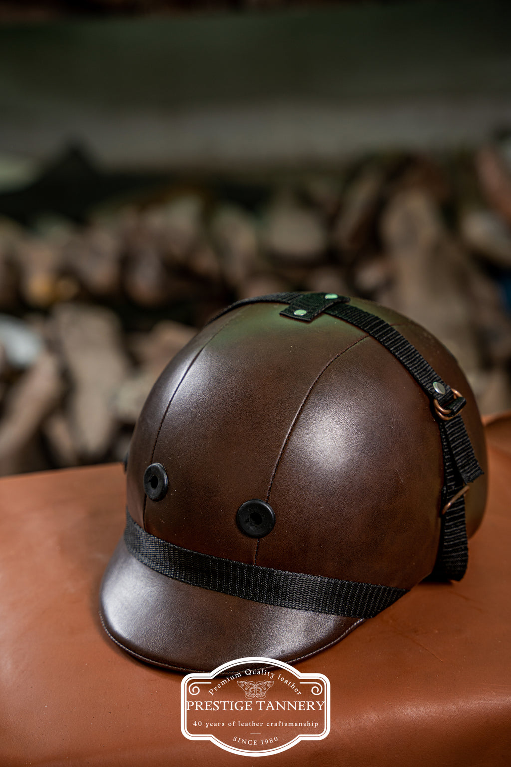 Classic Brown Riding Helmet