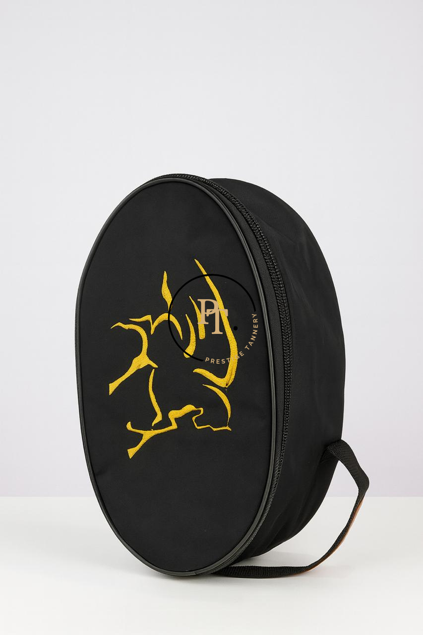 Prestige Tannery Complete Polo Bag Set – Black with Brown Leather (4-Piece)