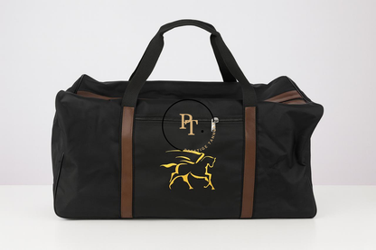Prestige Tannery Complete Polo Bag Set – Black with Brown Leather (4-Piece)