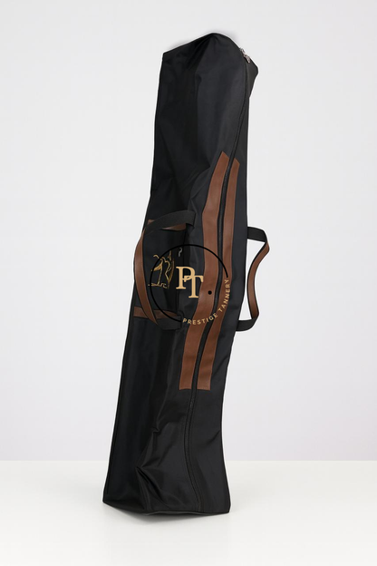 Prestige Tannery Complete Polo Bag Set – Black with Brown Leather (4-Piece)