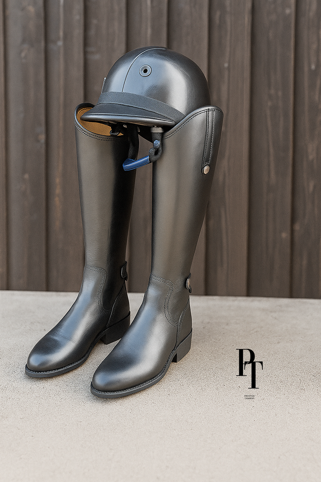 Classic Black Leather Show Jumping Boots