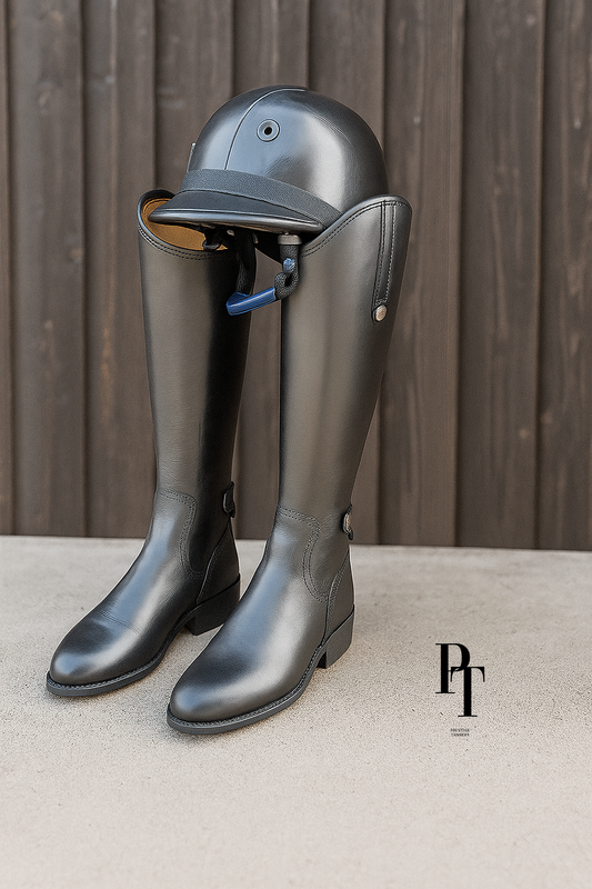 Classic Black Leather Show Jumping Boots