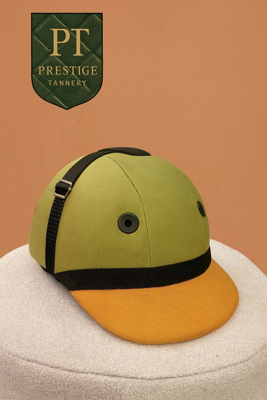 Prestige Tannery Olive Gold Riding Helmet - Limited Edition