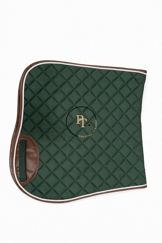Prestige Tannery Quilted Leather-Trim Saddle Pad