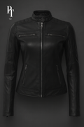 Motorcycle Leather Jacket for Women