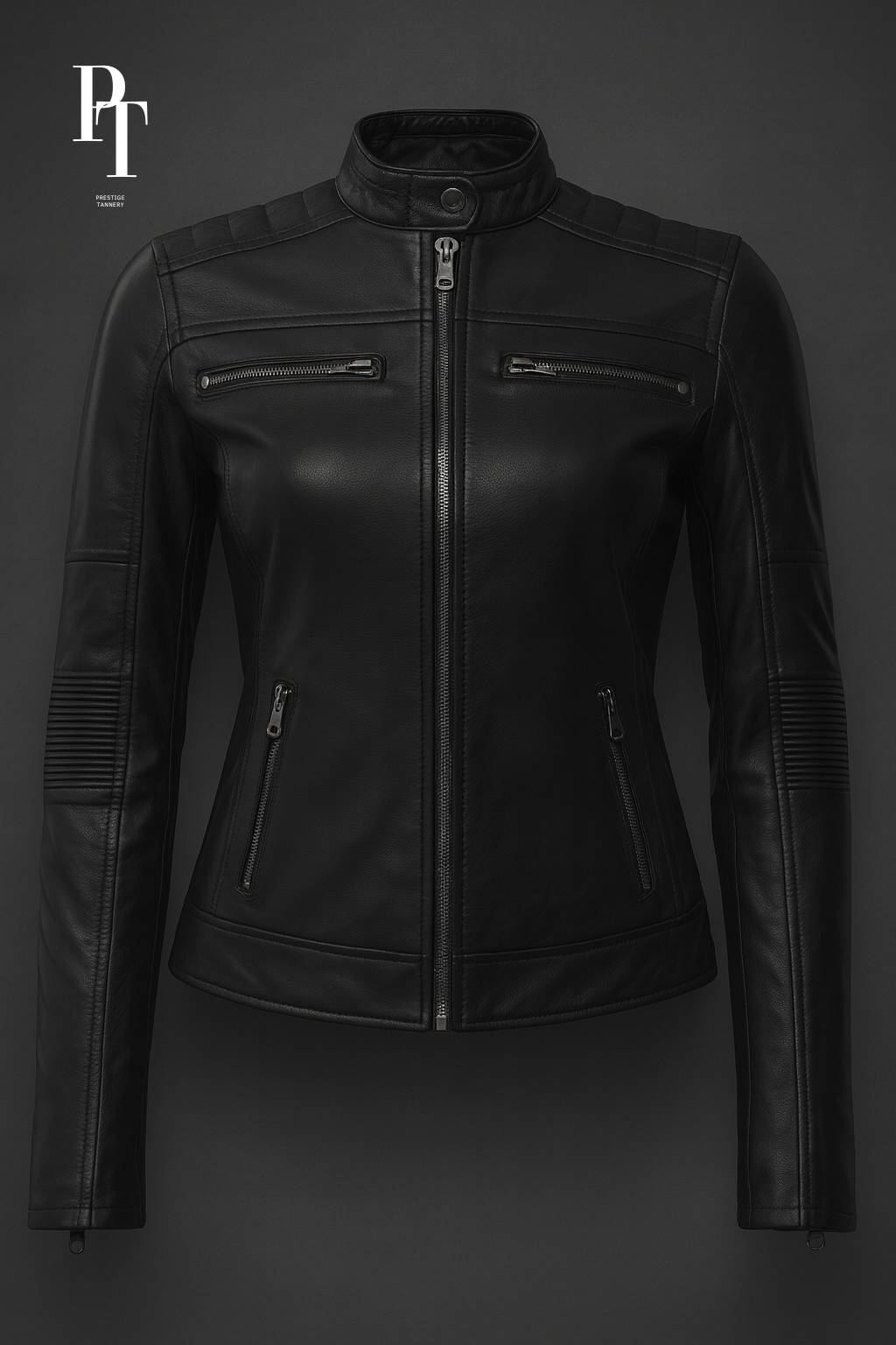 Motorcycle Leather Jacket for Women