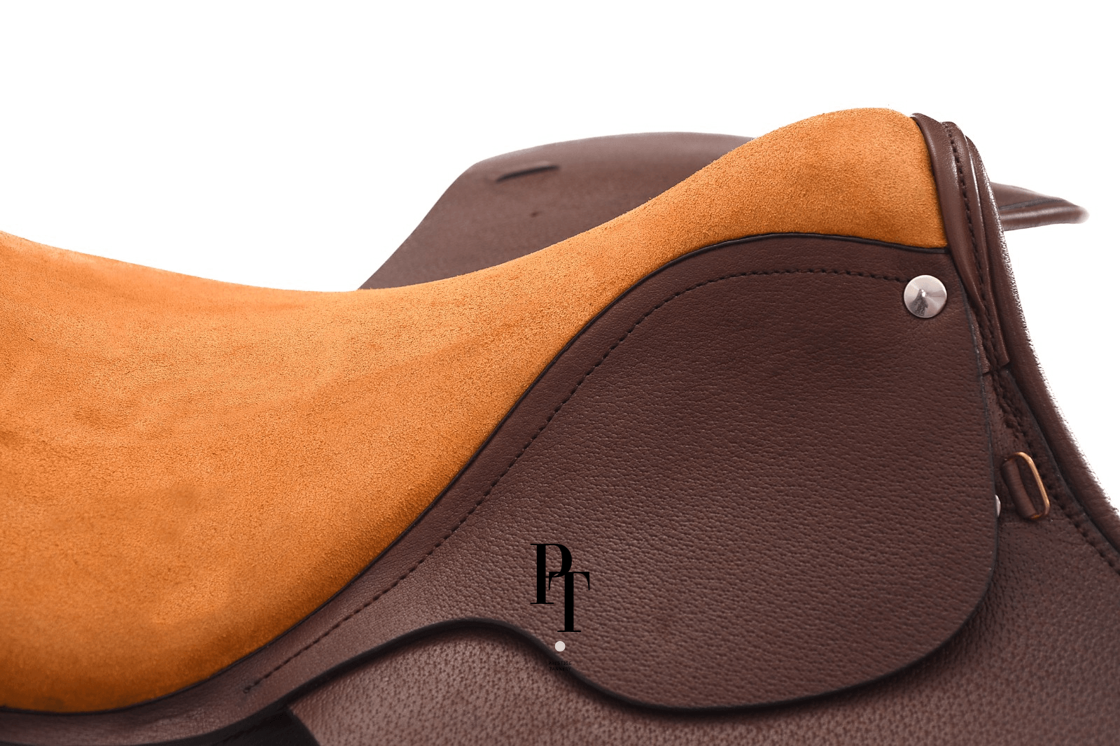 The Valencia - Polo Saddle in Dark Brown & Signature Orange