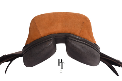 The Valencia - Polo Saddle in Dark Brown & Signature Orange