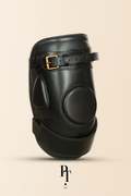 Classic Buckled Leather Knee Guards