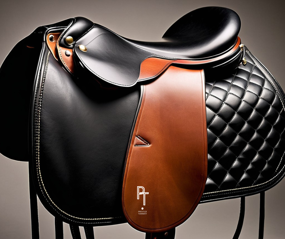 Classic Two-Tone Polo Saddle - Black & Brown