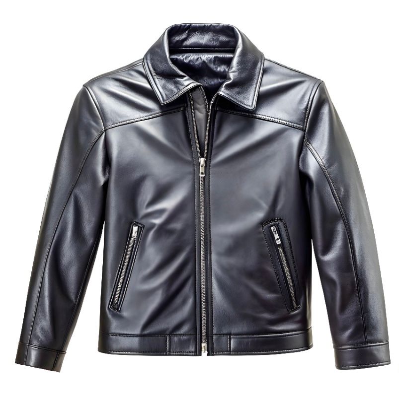 Classic Black Leather Jacket For Men