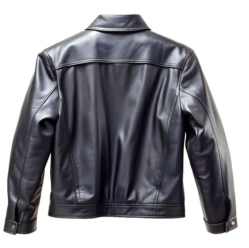 Classic Black Leather Jacket For Men