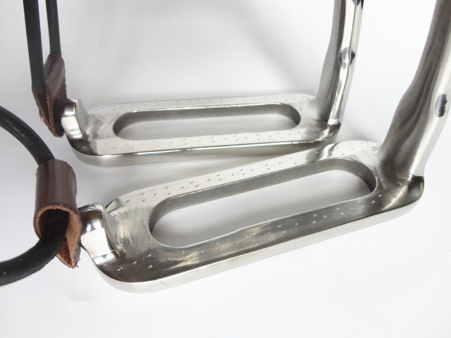 Stainless Steel, Mat-Free Equestrian Stirrups - Enhanced Safety