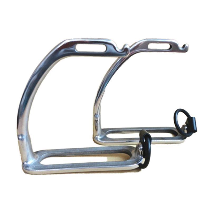 Stainless Steel, Mat-Free Equestrian Stirrups - Enhanced Safety